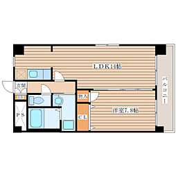 パームクレスト高森 1LDKの間取図画像