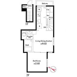 笹塚フラッツ 1LDKの間取図画像