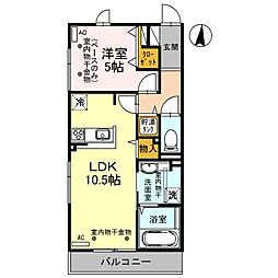 GKD 1LDKの間取図画像