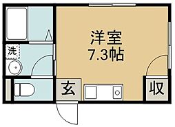 ＭｅａｙａｈＢ． 1階ワンルームの間取り
