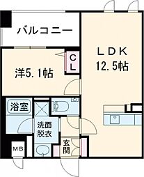 ラヴィーナ奈良 1LDKの間取図画像