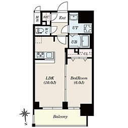 RICHED’OR古出来(旧S-RESIDENCE古出来一丁目) 5階1LDKの間取り