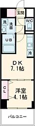 プレサンス神戸セレスティア 1LDKの間取図画像