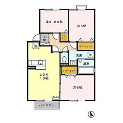 ドミール・KA 3LDKの間取図画像