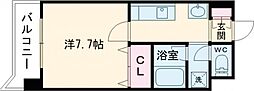 JR豊肥本線 平成駅 徒歩14分の賃貸マンション 7階1Kの間取り