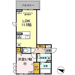 Crea Inn(クレア イン) 3階1LDKの間取り