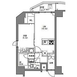 S-RESIDENCE新宿御苑 1LDKの間取図画像