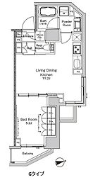 プラウドフラット門前仲町5 1LDKの間取図画像
