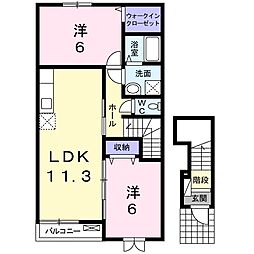 サテライト匠 2LDKの間取図画像