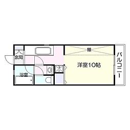 ペガサス2 1Kの間取図画像