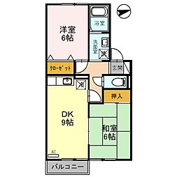 コンフォメント 2DKの間取図画像