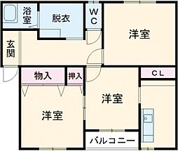 ダイヤパレス南陽A 3DKの間取図画像