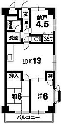 サンセール二軒屋ウエスト 3LDKの間取図画像