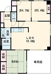 ナチュールプレイス　I 1階3LDKの間取り