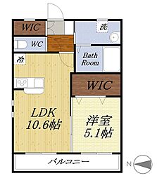 インフィニティ 1LDKの間取図画像
