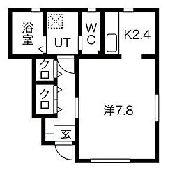 SouthFair 1Kの間取図画像