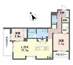 MONOLITH 2LDKの間取図画像
