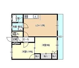 いとうコーポ 2LDKの間取図画像