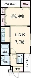 フジパレス瑞光2番館 1LDKの間取図画像