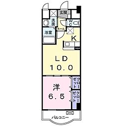 メゾンドエクセレンス2 1LDKの間取図画像