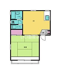 ハイム・クローバー 1DKの間取図画像
