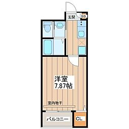 Resonant Square 3階1Kの間取り