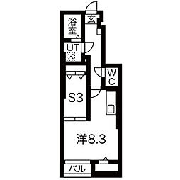 luneIIA棟 1階1LDKの間取り