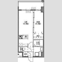 S-RESIDENCENakagofuku 1LDKの間取図画像