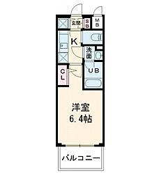 エスリードレジデンスグラン大阪福島ノース 9階1Kの間取り