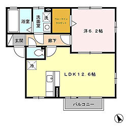 フレスカ3 1LDKの間取図画像