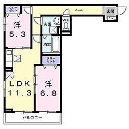 アルコバレーノ 2LDKの間取図画像