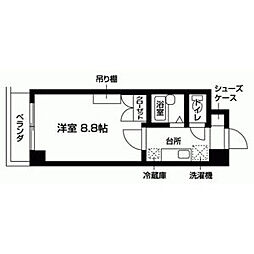 JR東海道・山陽本線 南草津駅 徒歩33分の賃貸マンション 4階1Kの間取り