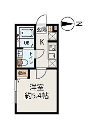 SAIL千住大橋 1Kの間取図画像