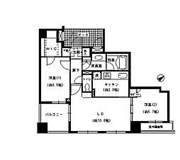 エスティメゾン巣鴨 2階2LDKの間取り