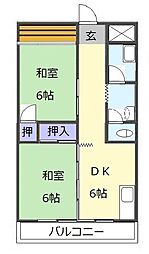 間取図画像 2DK