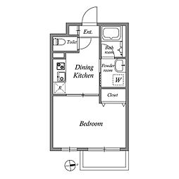 GRAN PASEO方南町 4階1DKの間取り