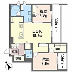 MONOLITH 2LDKの間取図画像