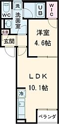 ラ・フォンテ 1LDKの間取図画像