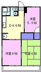 コーポスエヒロ 2階3DKの間取り
