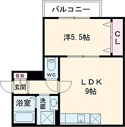 アート吹田泉町 1LDKの間取図画像