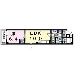 Ｌｅ．佐女牛井 2階1LDKの間取り