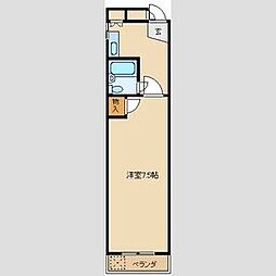 らっこマンションこつこつ 1Kの間取図画像
