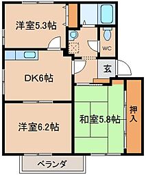 間取図画像 3DK