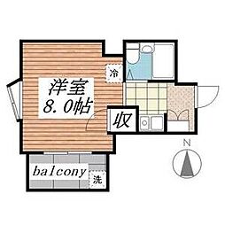 プレアール名古屋原 ワンルームの間取図画像