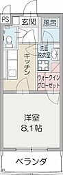 ジプレモンターニュ 1Kの間取図画像