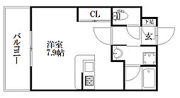 ソレイユ曙 ワンルームの間取図画像