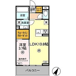CREAS(クレアス) 1LDKの間取図画像