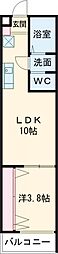 ディレットーレ堺東 1LDKの間取図画像