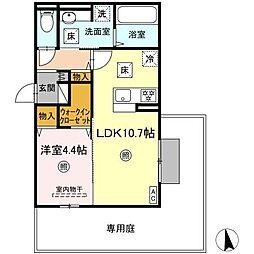 アトレ千防 1LDKの間取図画像