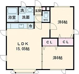 間取図画像 2LDK